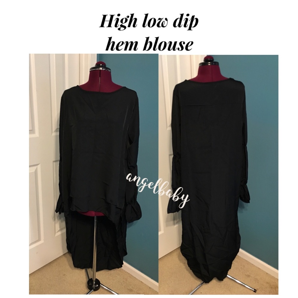 Last one! Cute and sexy high low top in black. - Picture 7 of 16